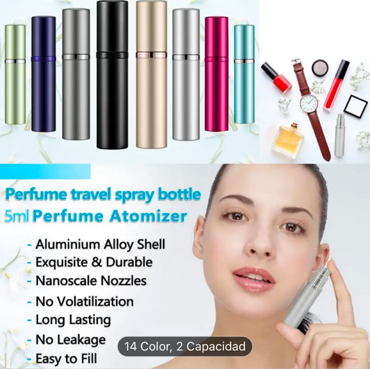 Muestra recargable de perfume para viaje