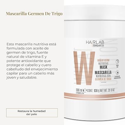 SALERM - Mascarilla Germen de Trigo Nutritiva 1000 ml - Desenreda y Repara el Cabello Teñido, Decolorado o con Permanente - Efecto Inmediato