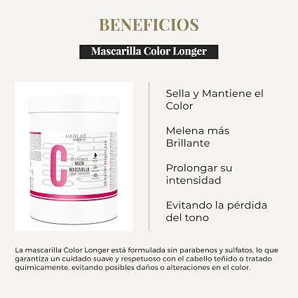 SALERM - Mascarilla Pelo Teñido, Decolorado o con Canas - Color Duradero Hair Lab 1000ml - Vitaminas A y E - Sella y Mantiene el Color Sin Sulfatos