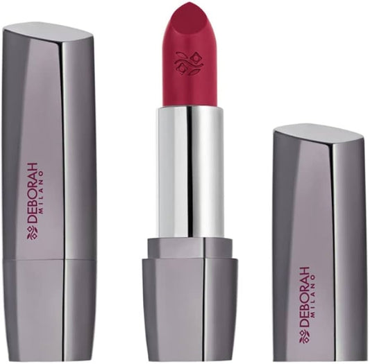 Deborah Milano Red Long Lasting Lipstick – Pintalabios larga duración con aroma frutal