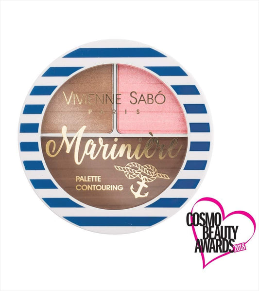 Vivienne Sabó Face Contouring Palette – Paleta de Contorno Facial Marinière 02 (3 Colores)