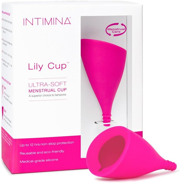 INTIMINA - Lily Cup, talla B y talla A: Copa Menstrual Fina para tus Reglas que Podrás Usar durante hasta 8 Horas