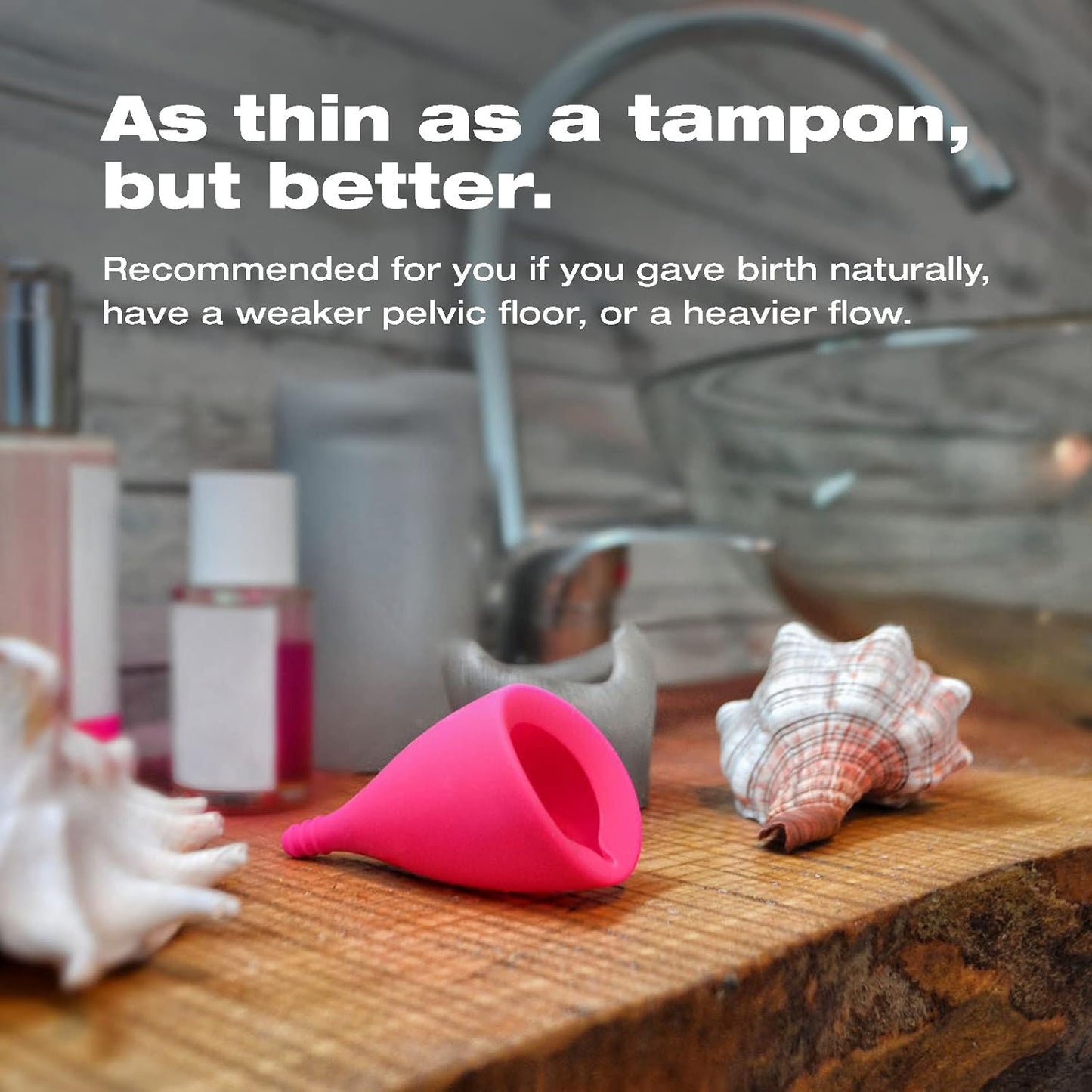 INTIMINA - Lily Cup, talla B y talla A: Copa Menstrual Fina para tus Reglas que Podrás Usar durante hasta 8 Horas