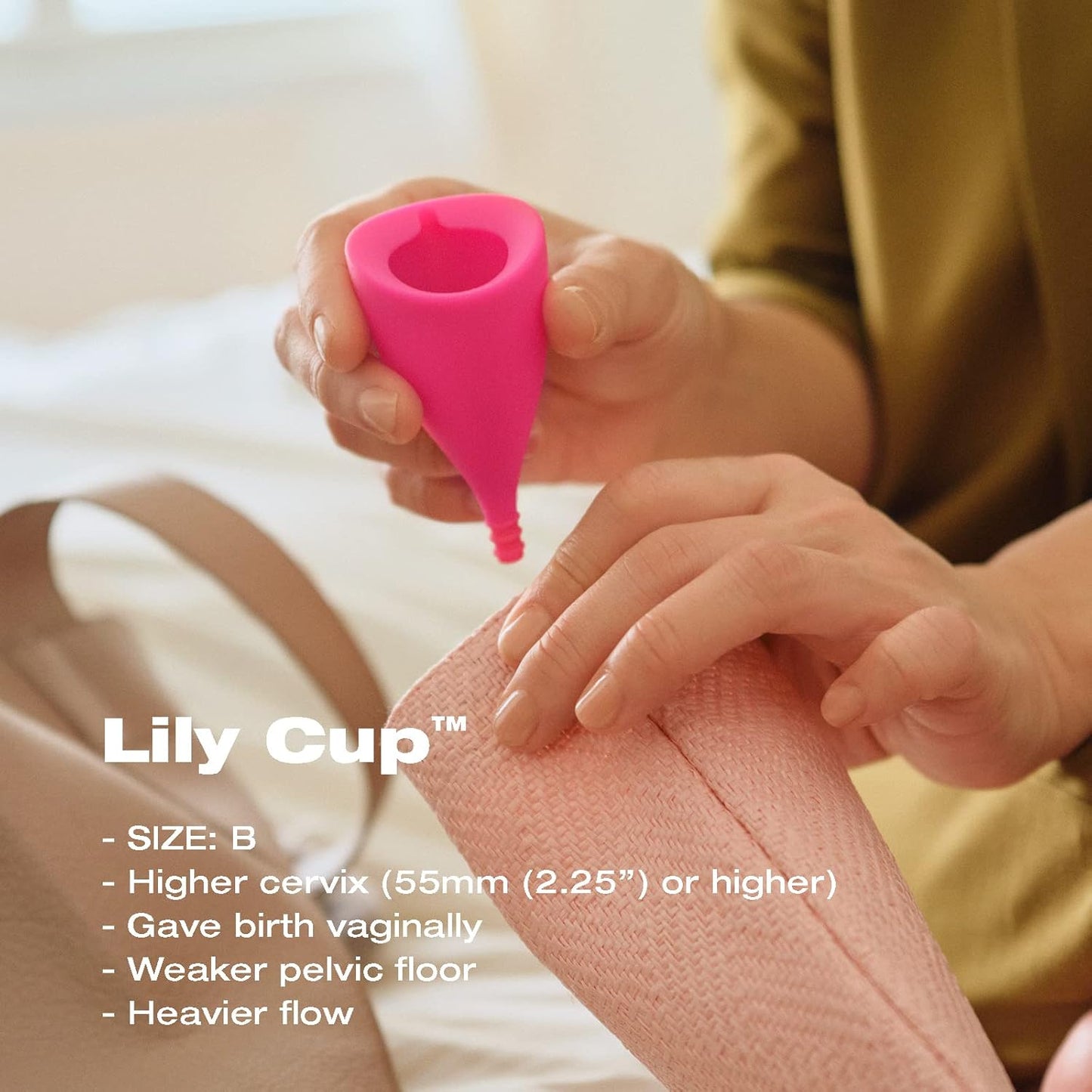 INTIMINA - Lily Cup, talla B y talla A: Copa Menstrual Fina para tus Reglas que Podrás Usar durante hasta 8 Horas