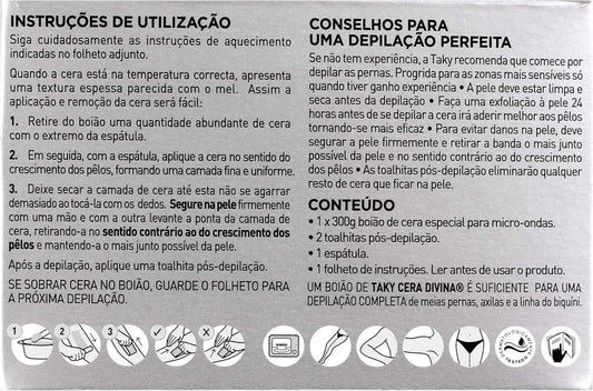 TAKY cera depilatoria corporal con carbón activado tarro 300 gr