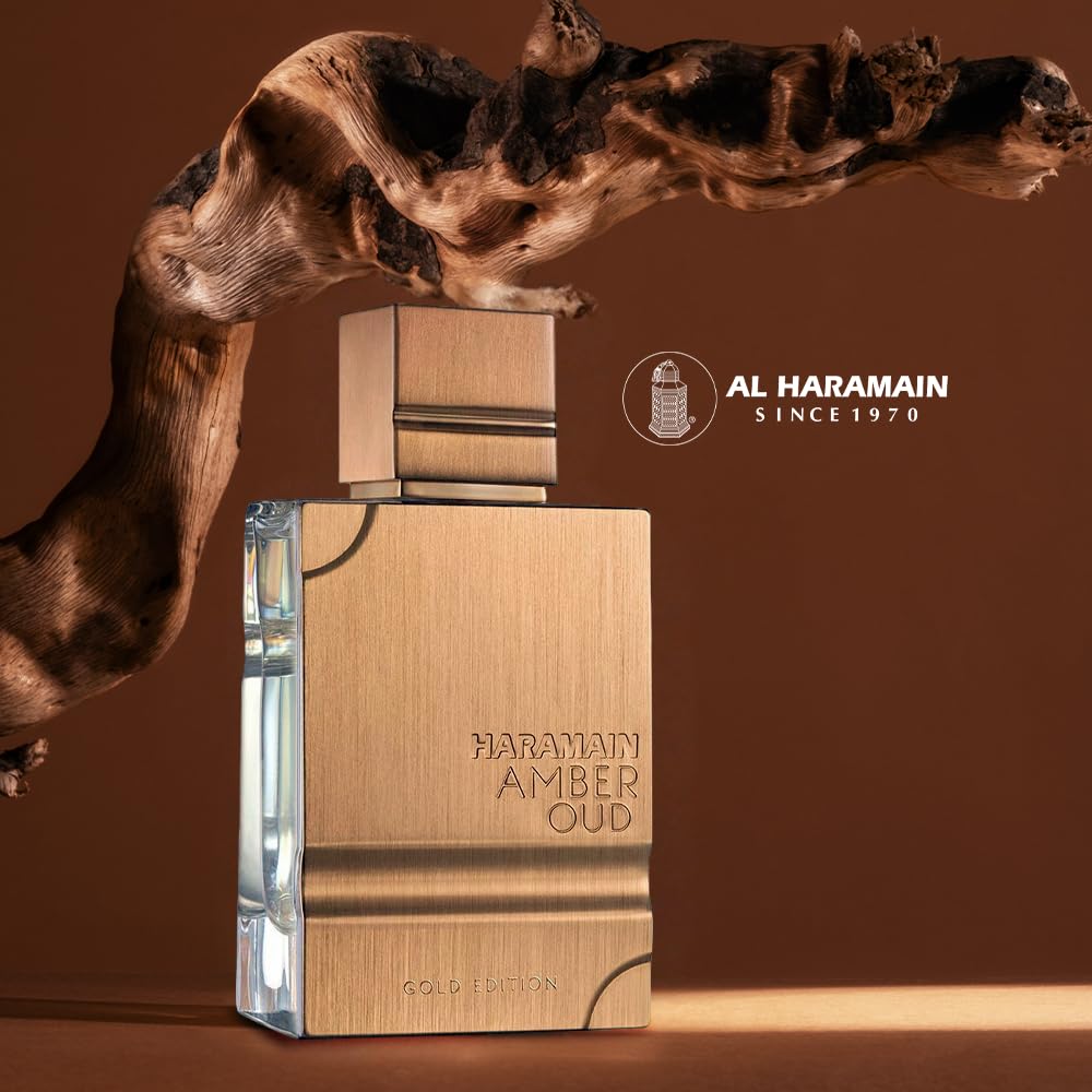 Al Haramain Amber Oud Gold Edition 60 ml | Eau de Parfum en spray unisex | Perfume árabe de larga duración para mujer | Aroma de lujo con ámbar y oud | Fragancia afrutada fresca | Perfumes de los EAU