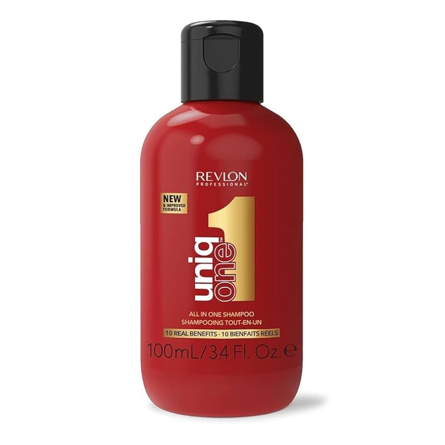 REVLON PROFESSIONAL UniqOne Champú y Acondicionador Pelo Todo en Uno, Tratamiento Hidratante para el Pelo, Repara Cabello Seco y Dañado, Desenredante y Control del Encrespamiento, 100ml