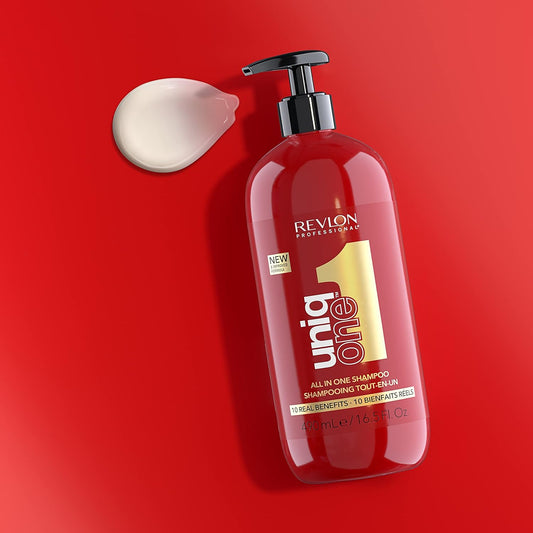 REVLON PROFESSIONAL UniqOne Champú y Acondicionador Pelo Todo en Uno, Tratamiento Hidratante para el Pelo, Repara Cabello Seco y Dañado, Desenredante y Control del Encrespamiento, 100ml