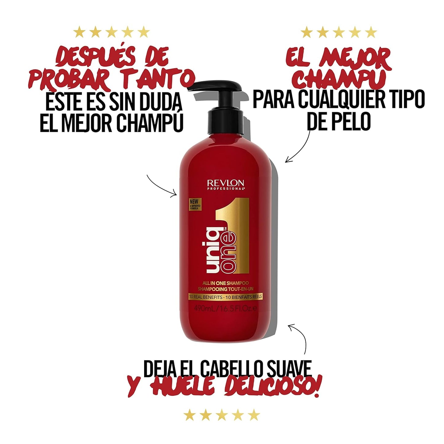 REVLON PROFESSIONAL UniqOne Champú y Acondicionador Pelo Todo en Uno, Tratamiento Hidratante para el Pelo, Repara Cabello Seco y Dañado, Desenredante y Control del Encrespamiento, 100ml