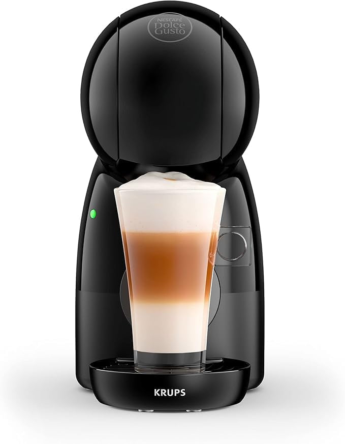 Krups Nescafé Dolce Gusto Piccolo XS - Cafetera cápsulas, 1500 W potencia, depósito de 0.8 L, monodosis multibebidas frías y calientes, manual, compacta, negro y gris