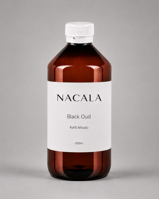 Ambientador mikado 150ml NACALA - Black Oud - Aroma Amaderado Especiado con Pachulí - Fragancia de Lujo para Despachos, Oficinas y Hoteles