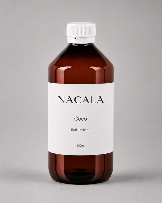 Ambientador Mikado Coco NACALA 150ml | Varillas de ratán para hogar, baño y recepción | Aroma de coco de larga duración, 1-2 meses