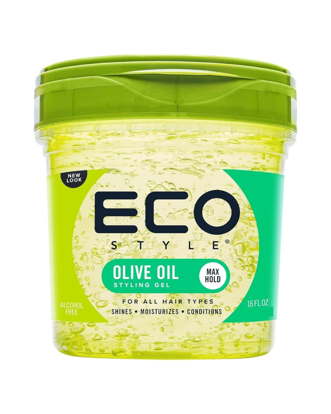 Eco Styler Gel Olive Oil (236 ml) | Gel fijador para rizos con aceite de oliva, control del frizz y brillo sin residuo
