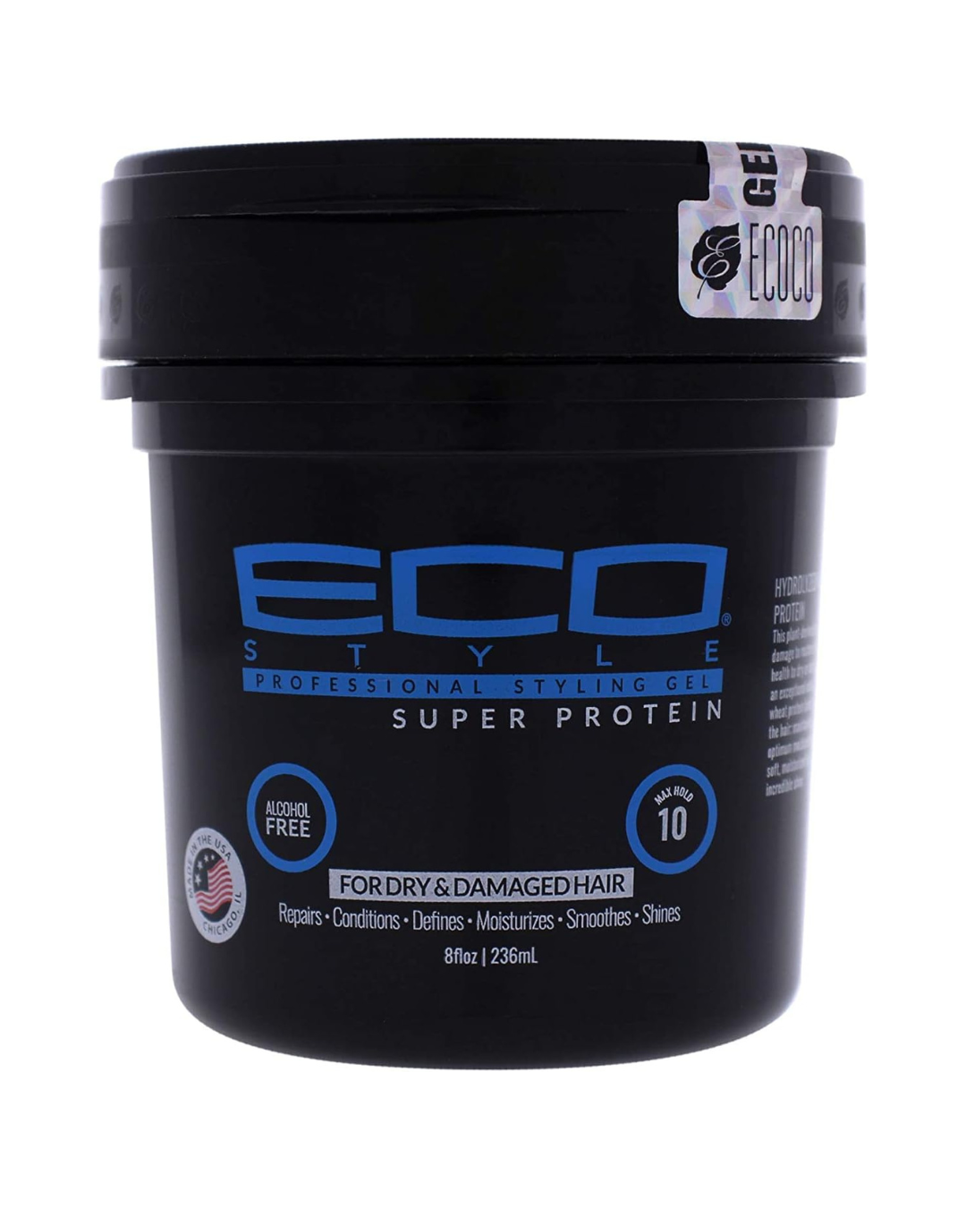 ECO Style Super Protein (235 ml) | Gel fijador con proteínas para definición, control del frizz y rizos con más estructura