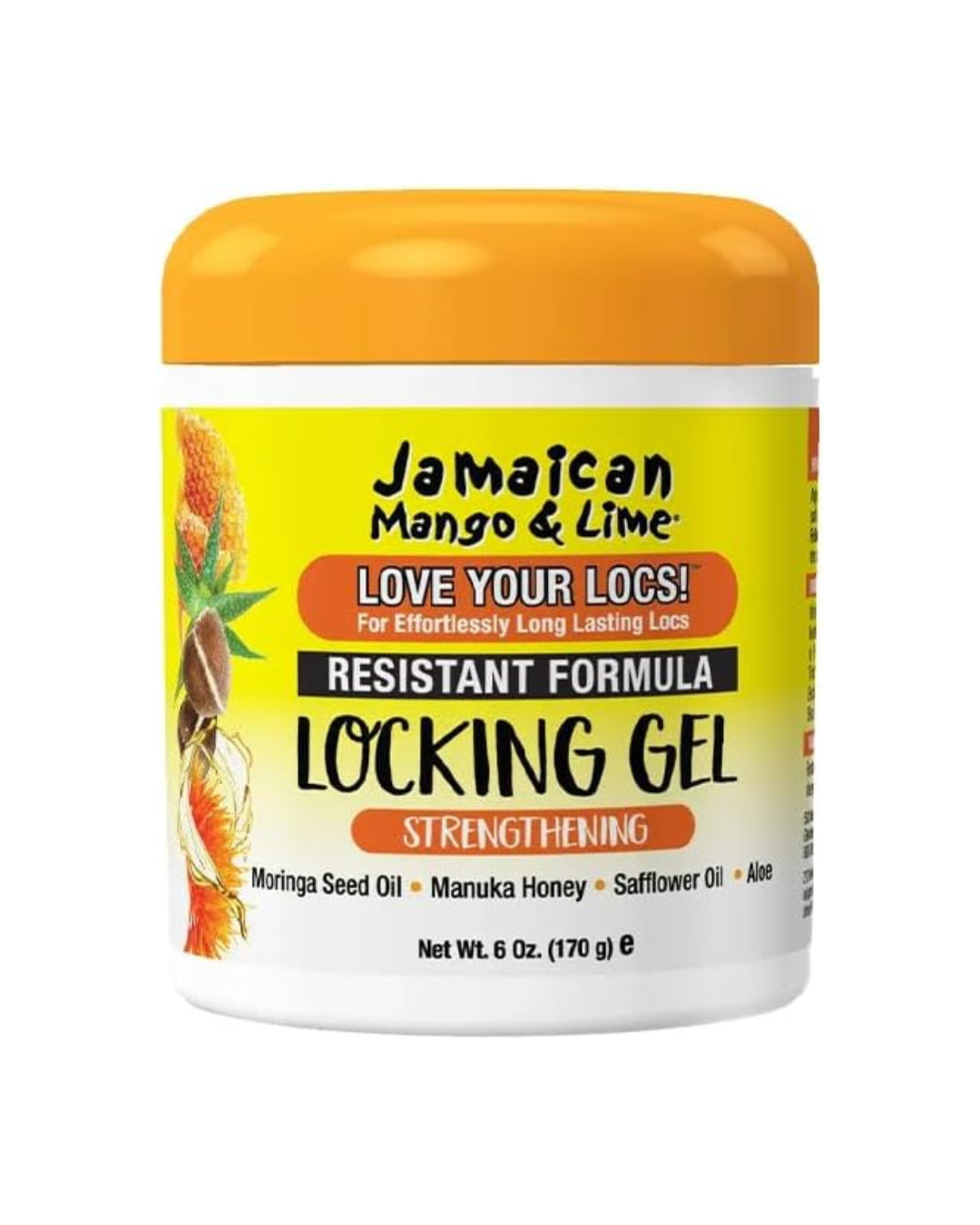Jamaican Mango & Lime Resistant Formula Locking Gel (6 oz / 177 ml aprox.) | Gel fijador resistente para locs, trenzas y twists con acabado sin escamas