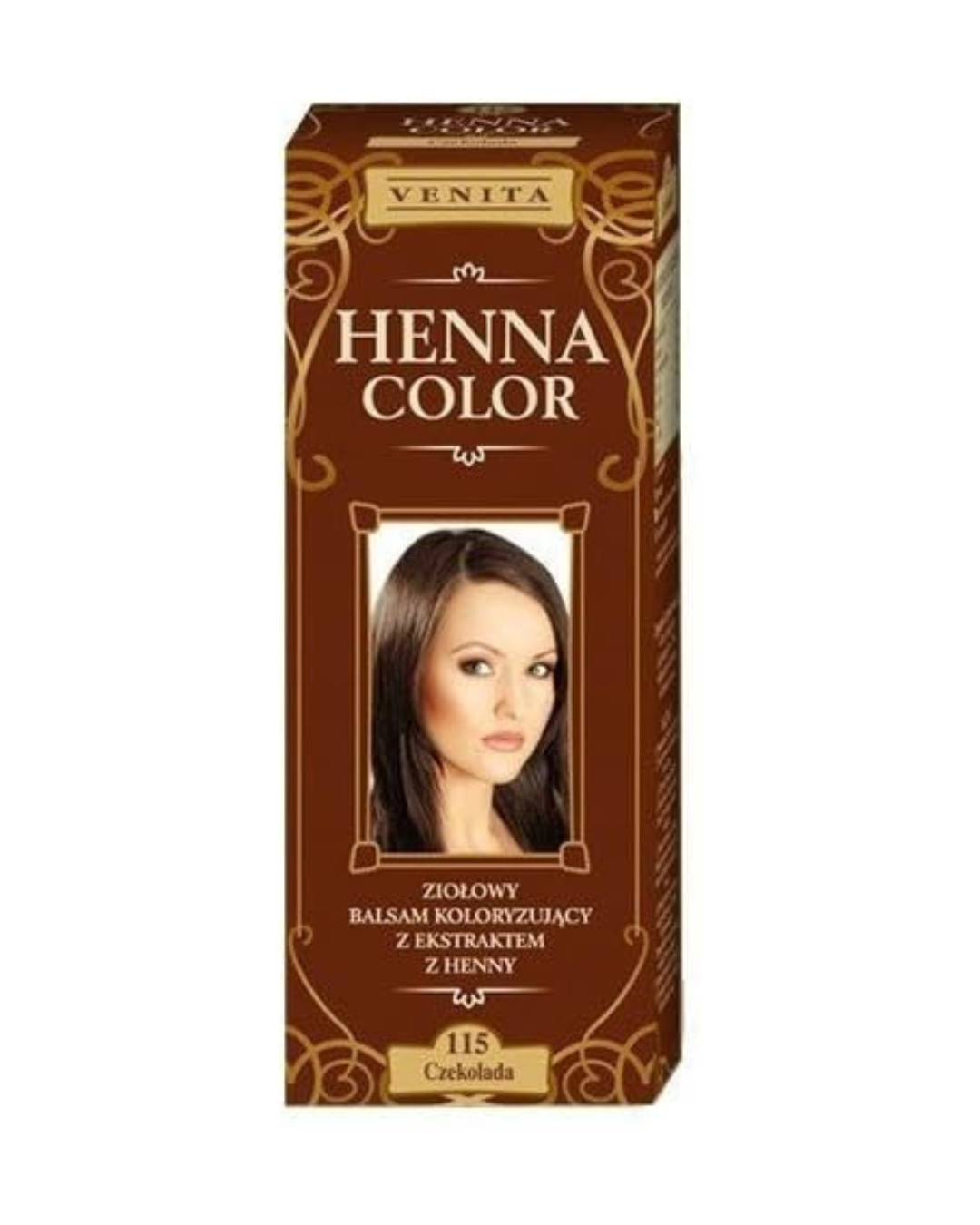 Venita Henna Color 115 Chocolate Bálsamo Capilar con Color - Tinte capilar natural efecto brillo y reflejos intensos