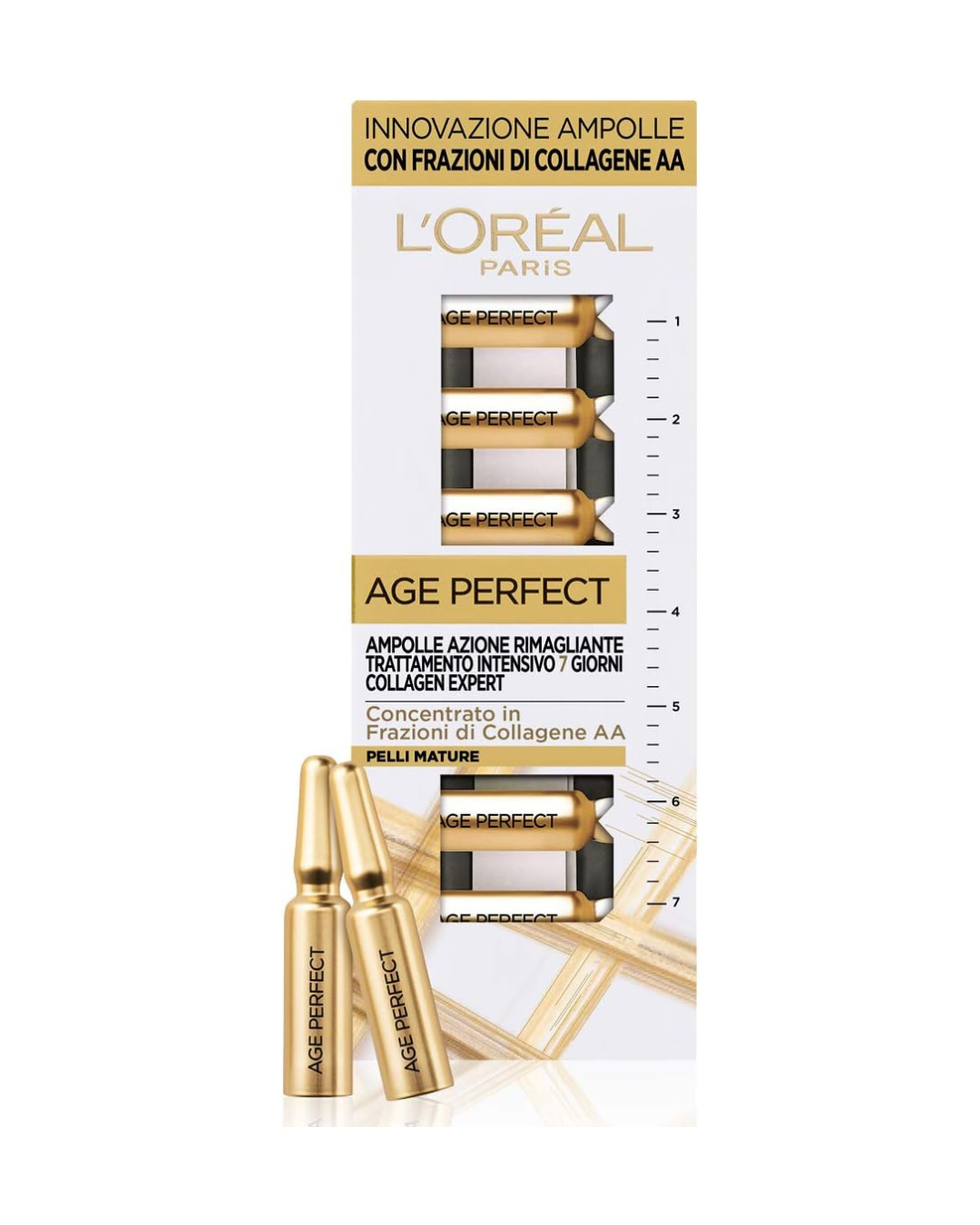 L'Oréal Paris Age Perfect Colágeno Expert Ampollas Reafirmantes Tratamiento Intensivo de 7 Días para Pieles Maduras