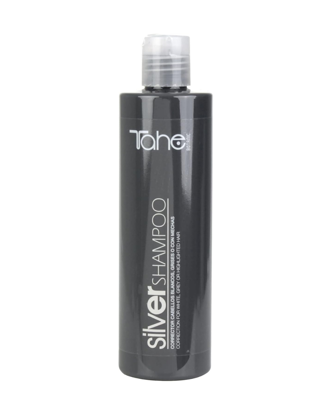 TAHE - Silver Champú Corrector del Tono para Cabellos Blancos, Grises, Rubios o con Mechas 300 y 1000 ml - Matizador Antiamarillo