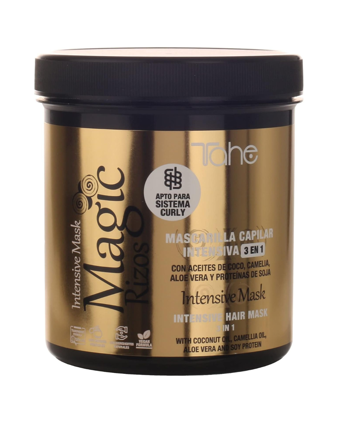 Tahe Magic Rizos Mascarilla capilar intensiva 3 en 1 Intensive Mask, Mascarilla - Acondicionador - Leave-in