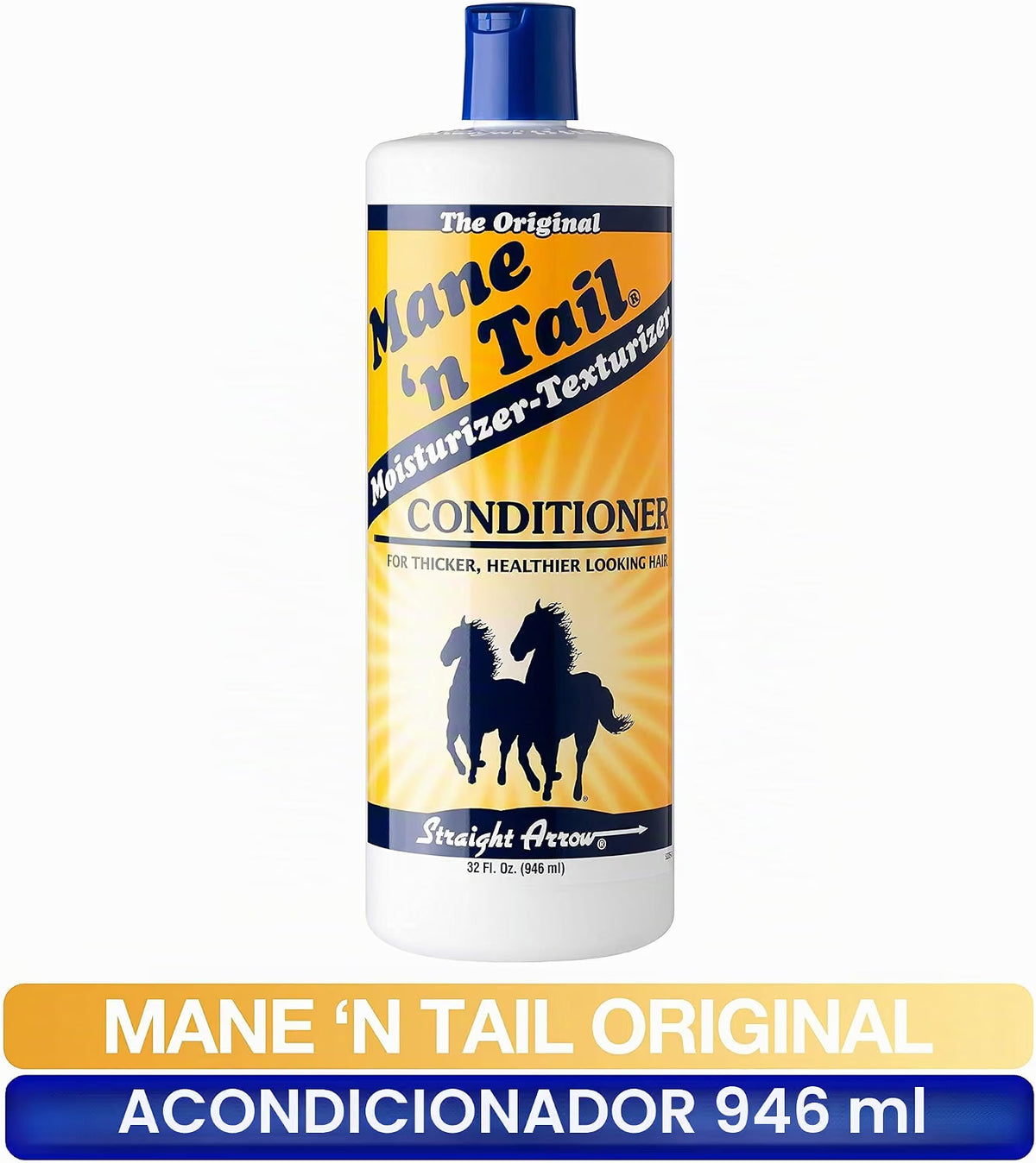 Straight Arrow Products Inc Original Horse – Bálsamo/Acondicionador (32 oz / 946 ml aprox.) | Hidratación intensa, desenredado y acabado sedoso