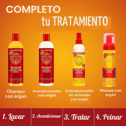 CREME OF NATURE - Argan Oil Moisture y Shine Curl Activator Crema Activadora de Rizos 354 ml - Revive el Rizo Seco y Controla el Frizz - Rizado y Afro