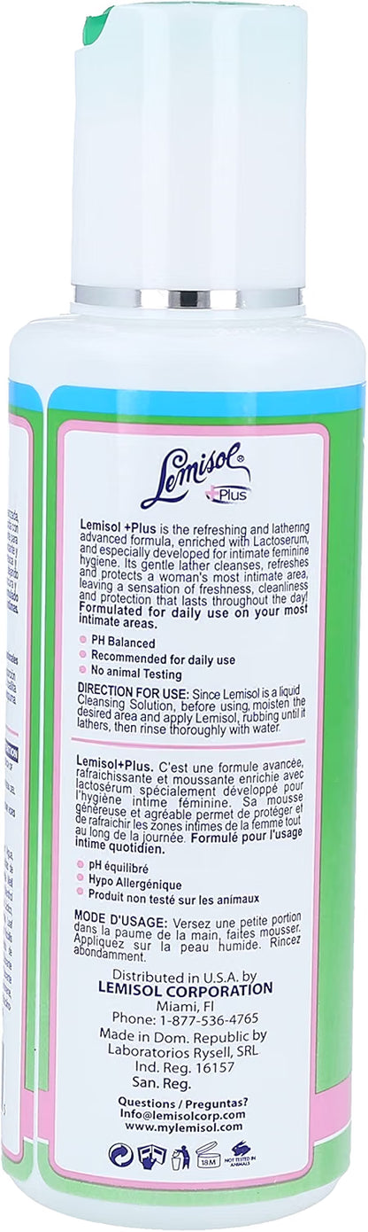 Lemisol Plus – Gel de higiene íntima femenina pH balanceado | Frescor con mentol y limpieza suave (uso externo)