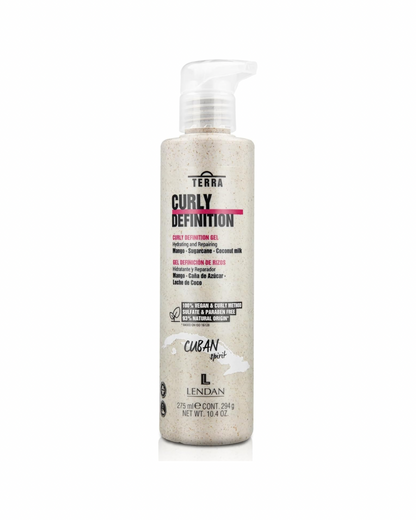 LENDAN - Terra Curly Definition Gel Definidor de Rizos Método Curly 275 ml - Define sin Apelmazar ni Encrespar - Mango, Caña de Azúcar y Coco