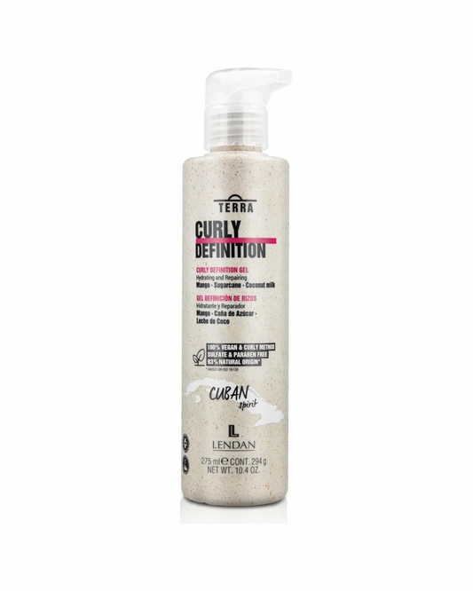 LENDAN - Terra Curly Definition Gel Definidor de Rizos 275 ml - Rizos Definidos sin Apelmazar - con Mango, Caña de Azúcar y Coco - Método Curly y Antiencrespamiento