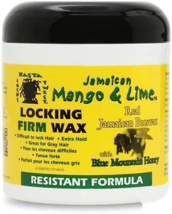 Jamaican Mango & Lime Locking Firm Wax 155 g - Cera de fijación extra fuerte para locs, twists y peinados definidos
