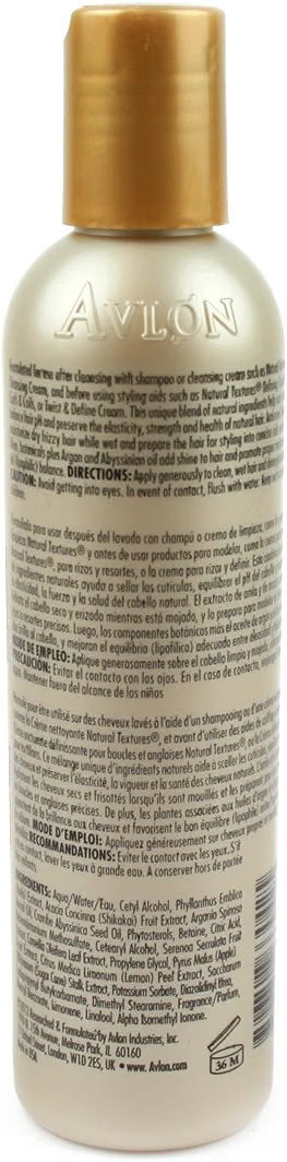 Avlon KeraCare Natural Textures Leave-In Conditioner (240 ml) - Acondicionador sin aclarado para desenredar, sellar cutícula y equilibrar el pH