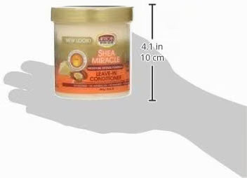 African Pride Shea Miracle Leave-In Conditioner 425 g - Acondicionador sin aclarado con manteca de karité y mango para hidratar y desenredar