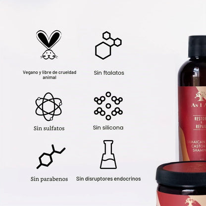 As I Am Jamaican Black Castor Oil Shampoo 355 ml - Champú fortalecedor que reduce la rotura y nutre el cabello rizado