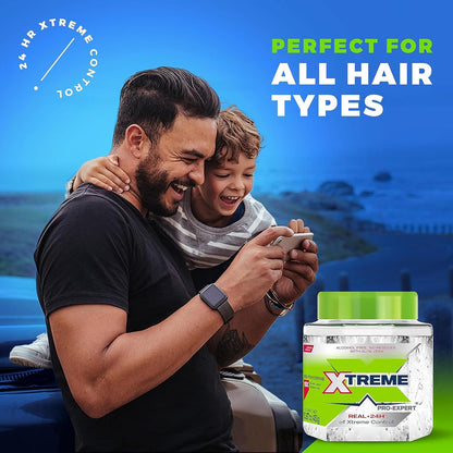 Wetline Xtreme Professional Gel de estilismo para líneWetline Xtreme Professional – Gel de estilismo Extra Hold (15.72 oz / 450 g aprox.) | Fijación extra fuerte para definición duradera sin frizza húmeda de agarre extra, 15.72 onzas