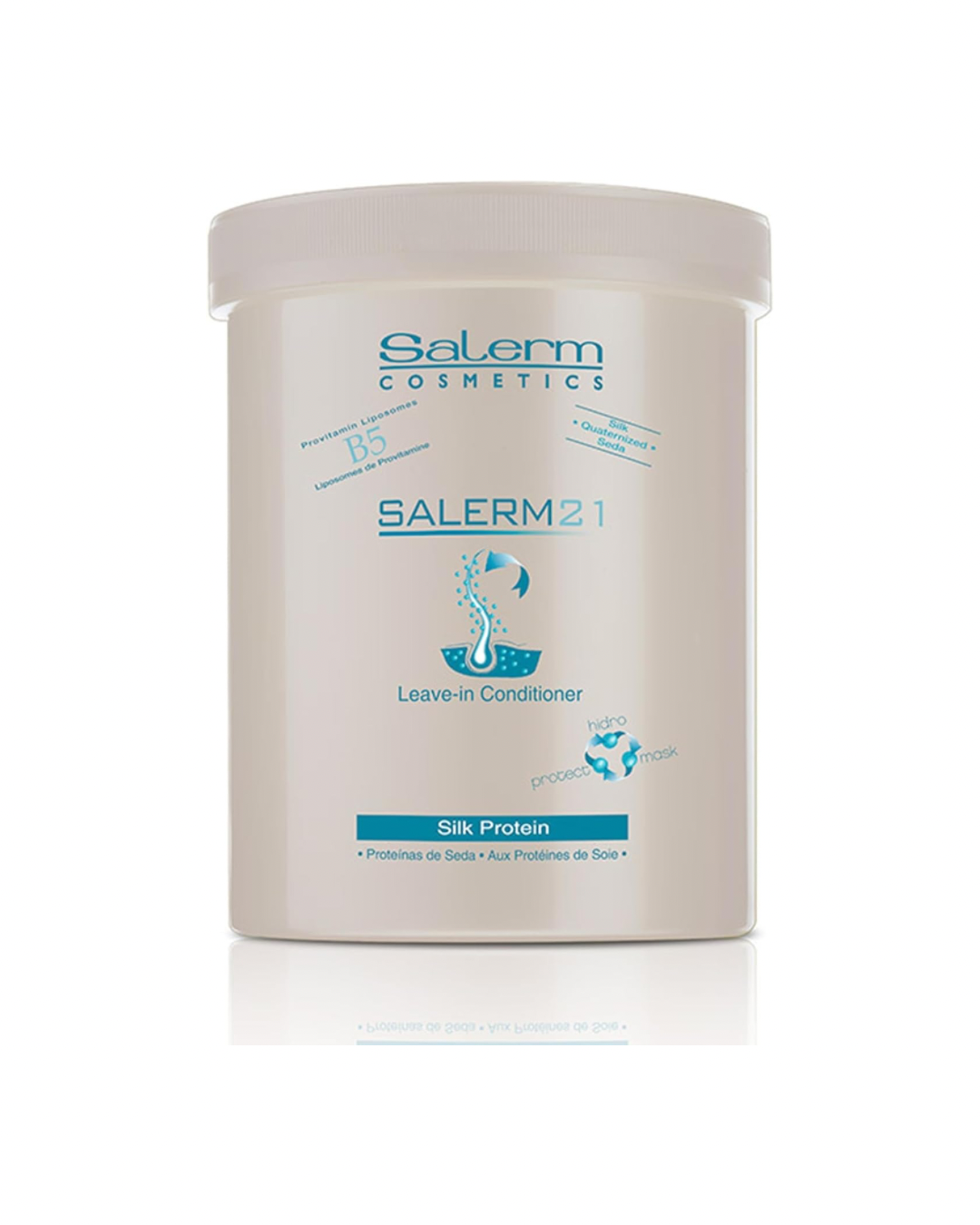Salerm 21 Acondicionador Sin Aclarado Leave-in Silk Protein con Proteína de Seda y Provitamina B5 Formato Profesional 1000 ml