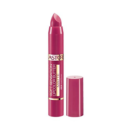 Astor - Soft Sensation Lipcolor Butter Mate – Barra de Labios Hidratante, Mate y Color 3 en 1