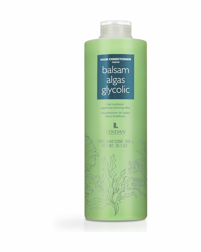 LENDAN - Algas Glycolic Bálsamo Acondicionador Instantáneo Ácido Glicólico y Algas Marinas 1000ml - Normaliza pH tras Tintes y Alisados - Desenreda