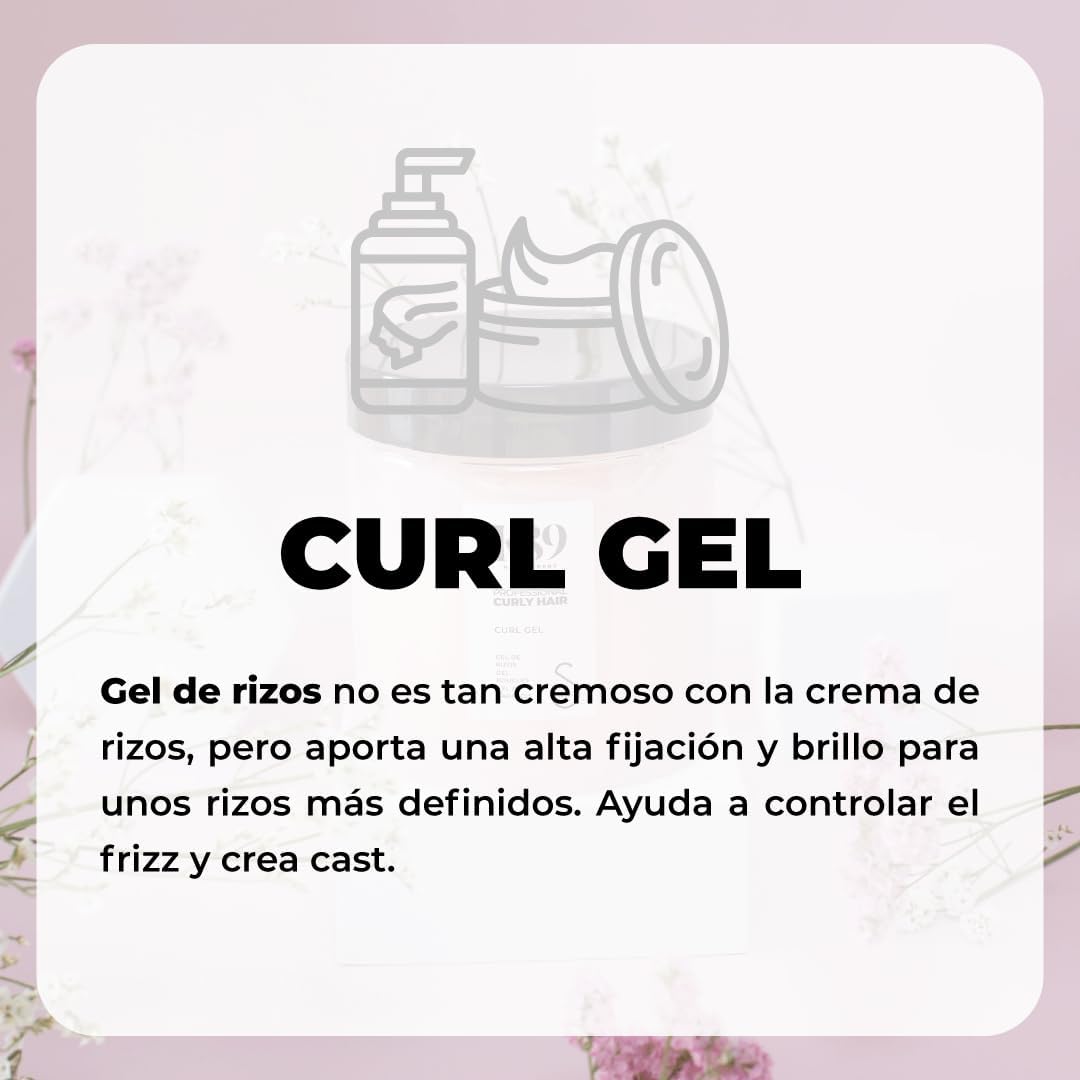 K89 - Curly Hair Curl Gel Definidor de Rizos con Aceite de Argán 500 ml - Alta Fijación y Efecto Cast 48 h - Método Curly, Sin Siliconas ni Sulfatos