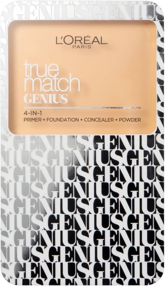 L’Oréal Paris True Match Polvo 4 in 1 (primer, base de maquillaje, corrector y polvo compacto)