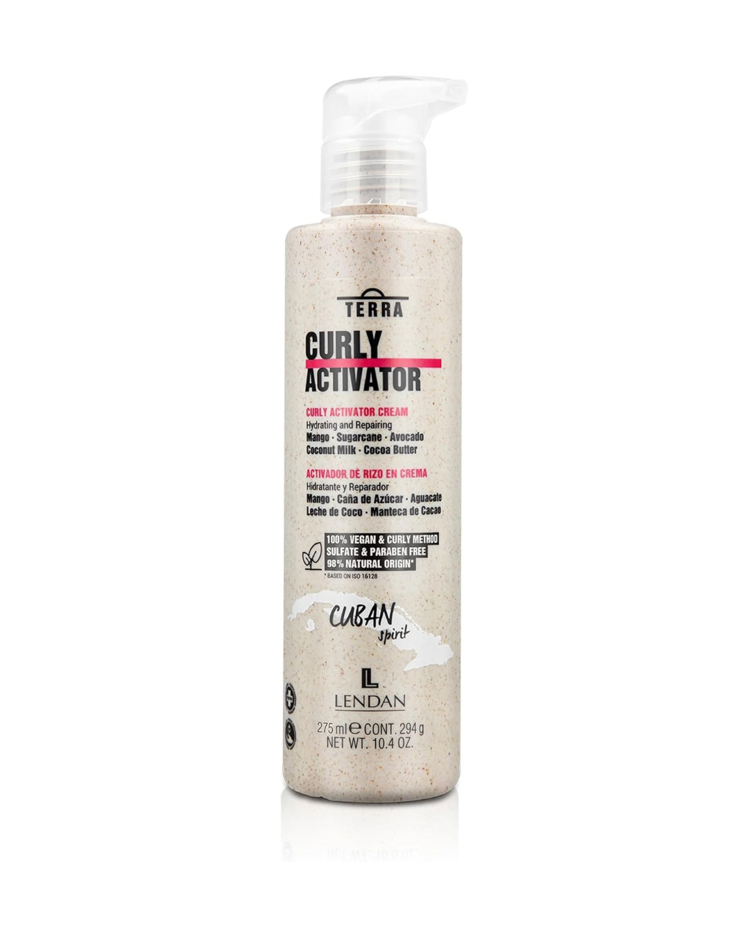 LENDAN - Terra Curly Activator Activador de Rizos en Crema 275 ml - Rizos Definidos sin Apelmazar - con Mango, Aguacate y Manteca de Cacao - Protector del Calor y Antiencrespamiento