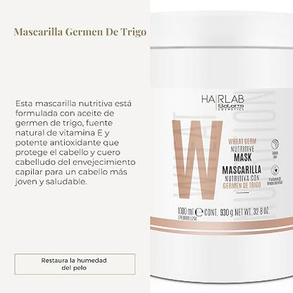 SALERM - Mascarilla Germen de Trigo Nutritiva 1000 ml - Desenreda y Repara el Cabello Teñido, Decolorado o con Permanente - Efecto Inmediato