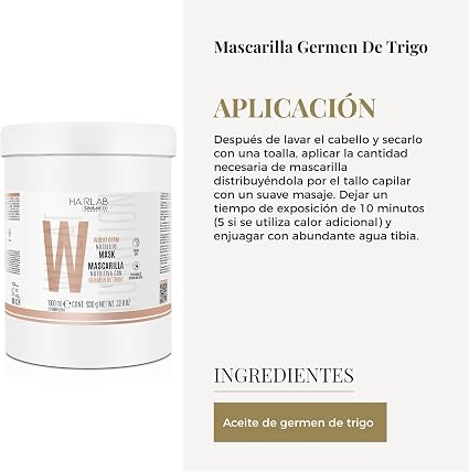 SALERM - Mascarilla Germen de Trigo Nutritiva 1000 ml - Desenreda y Repara el Cabello Teñido, Decolorado o con Permanente - Efecto Inmediato