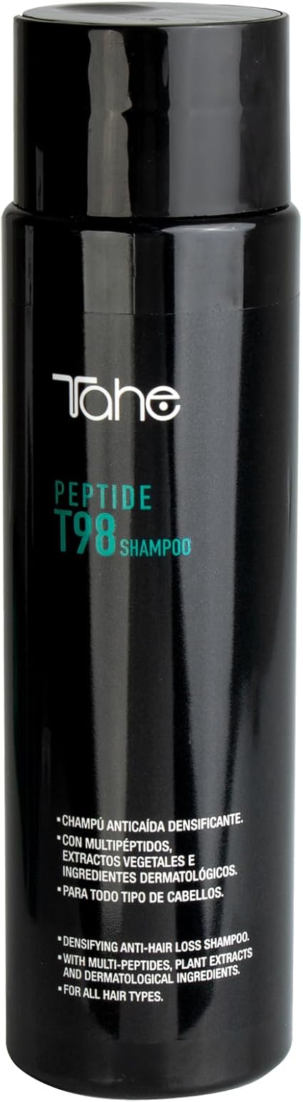 TAHE - Peptide T98 Pack Anticaída Densificante Concentrado 6x10 ml y Champú 300 ml - Estimula el Folículo y Redensifica - Multipéptidos y Colágeno