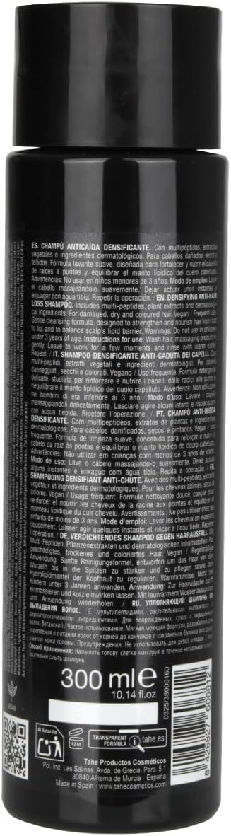 TAHE - Peptide T98 Repair Champú Anticaída Reparador Densificante con Multipéptidos 300 ml - Repara la Fibra y Aumenta la Densidad - Cabello Dañado