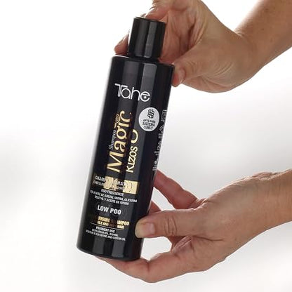 TAHE - Magic Rizos Champú Hidratante Low Poo Uso Frecuente 300 ml - Limpia y Revitaliza el Rizo sin Resecar - Método Curly, Rizados y Ondulados
