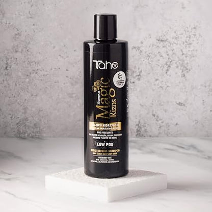TAHE - Magic Rizos Champú Hidratante Low Poo Uso Frecuente 300 ml - Limpia y Revitaliza el Rizo sin Resecar - Método Curly, Rizados y Ondulados