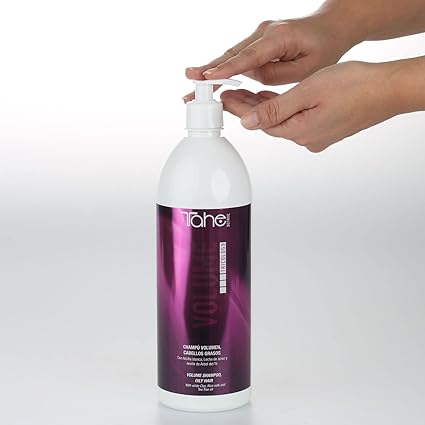 TAHE - Volume Champú para Cabellos Grasos con Arcilla Blanca y Leche de Arroz 1000ml - Cabello Limpio y Suelto más Tiempo - Aporta Cuerpo y Volumen