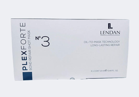 LENDAN - Plex Forte Nº3 Bond Repair Shot Mask Oil to Mask Ampollas Reparadoras 6x13ml - Reparación Instantánea Dura hasta 10 Lavados - Cabello Dañado