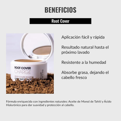 LENDAN - Root Cover Charge Cubre Raíces y Canas en Polvo Mineral Rubio 4 g - Cobertura Instantánea que Resiste la Humedad - Hasta 70 Aplicaciones