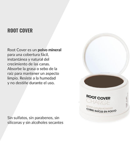 LENDAN - Root Cover Charge Cubre Raíces y Canas en Polvo Mineral Castaño 4 g - Cobertura Instantánea que Resiste la Humedad - Hasta 70 Aplicaciones