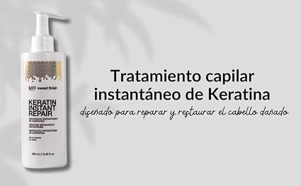 K89 - Sweet Finish Keratin Instant Repair Tratamiento Reparador de Queratina sin Aclarado 250 ml - Elimina el Frizz y Facilita el Alisado - Protección UV